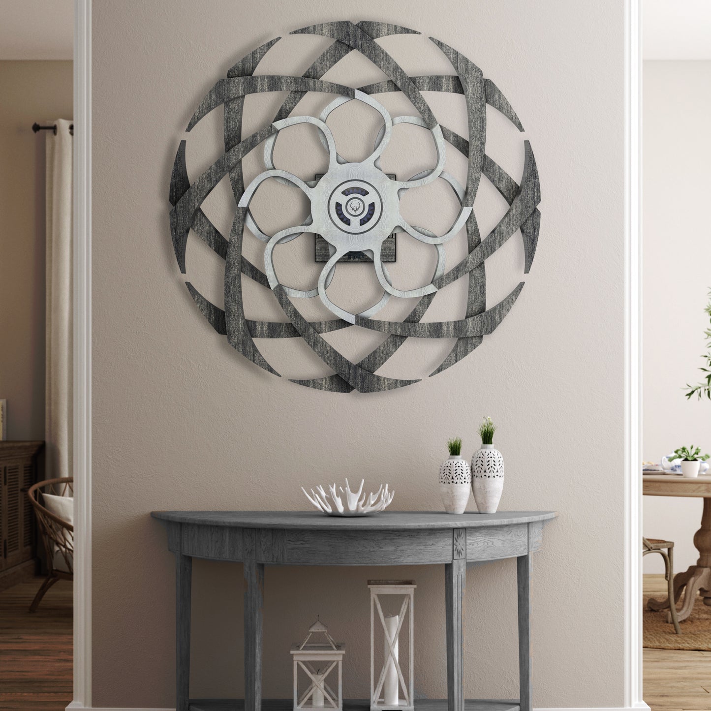 Timber Twist Kinetic Sculpture