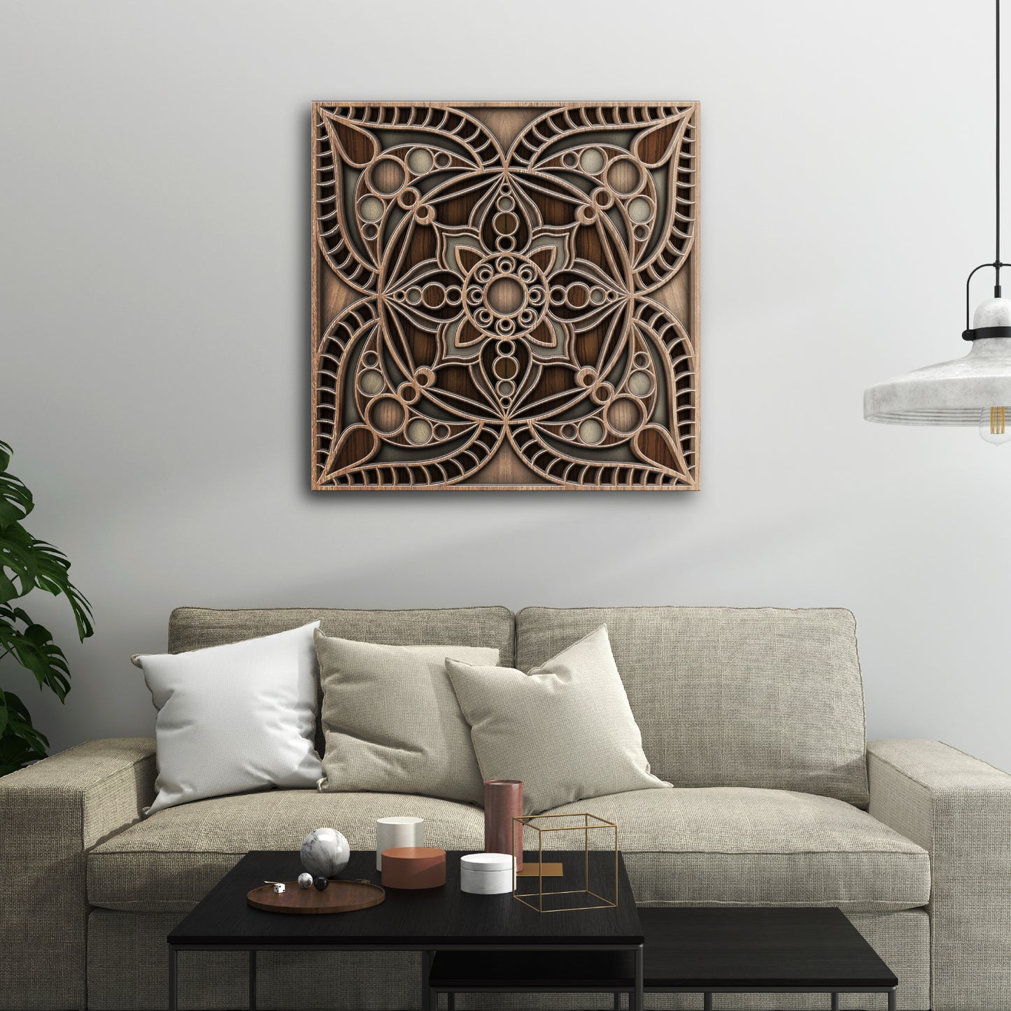 Rustic Reflection Mandala