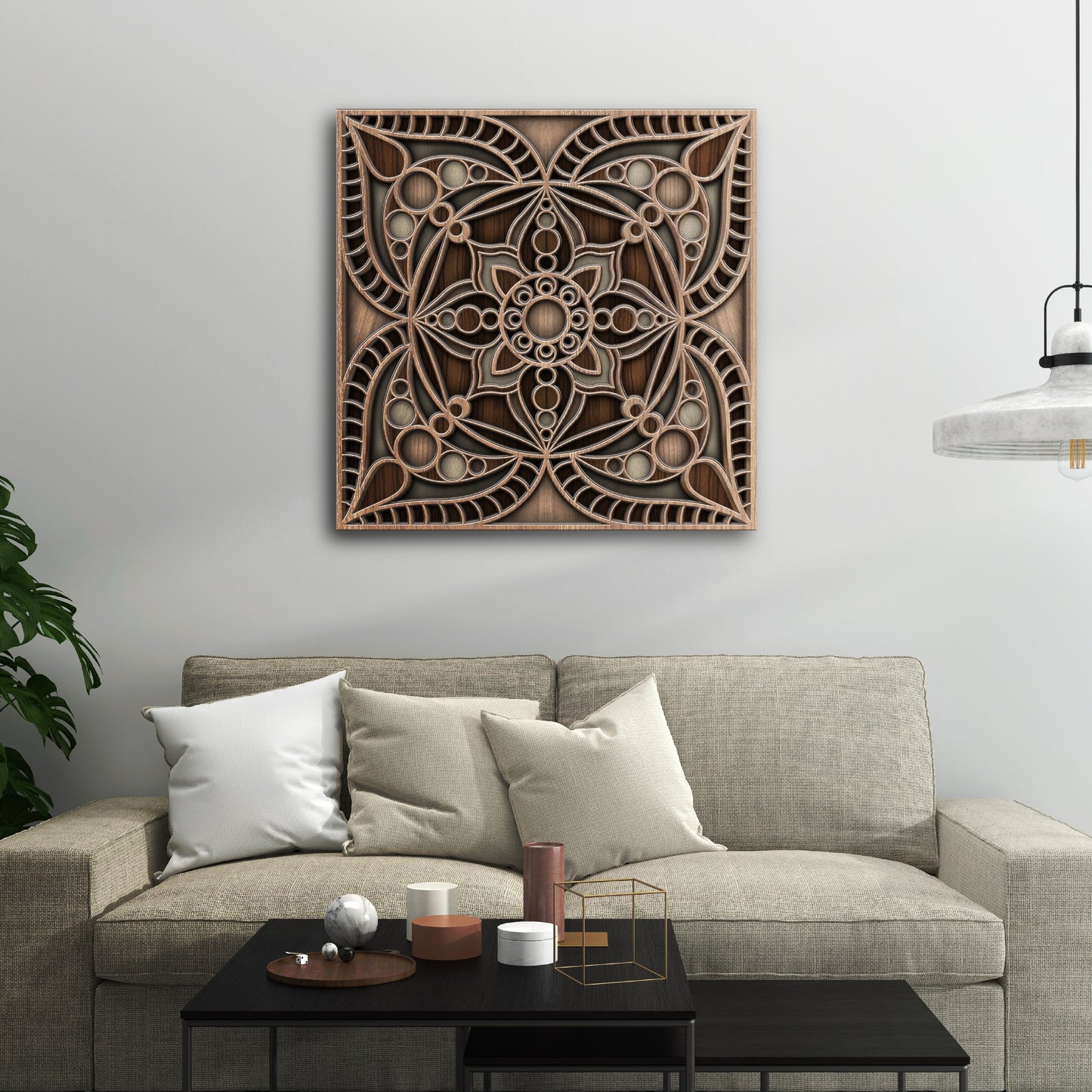 Rustic Reflection Mandala