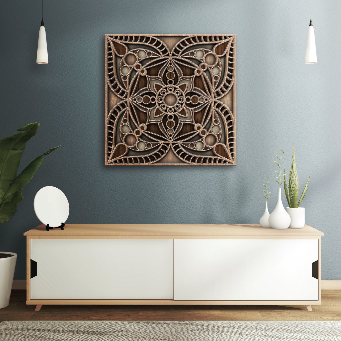 Rustic Reflection Mandala