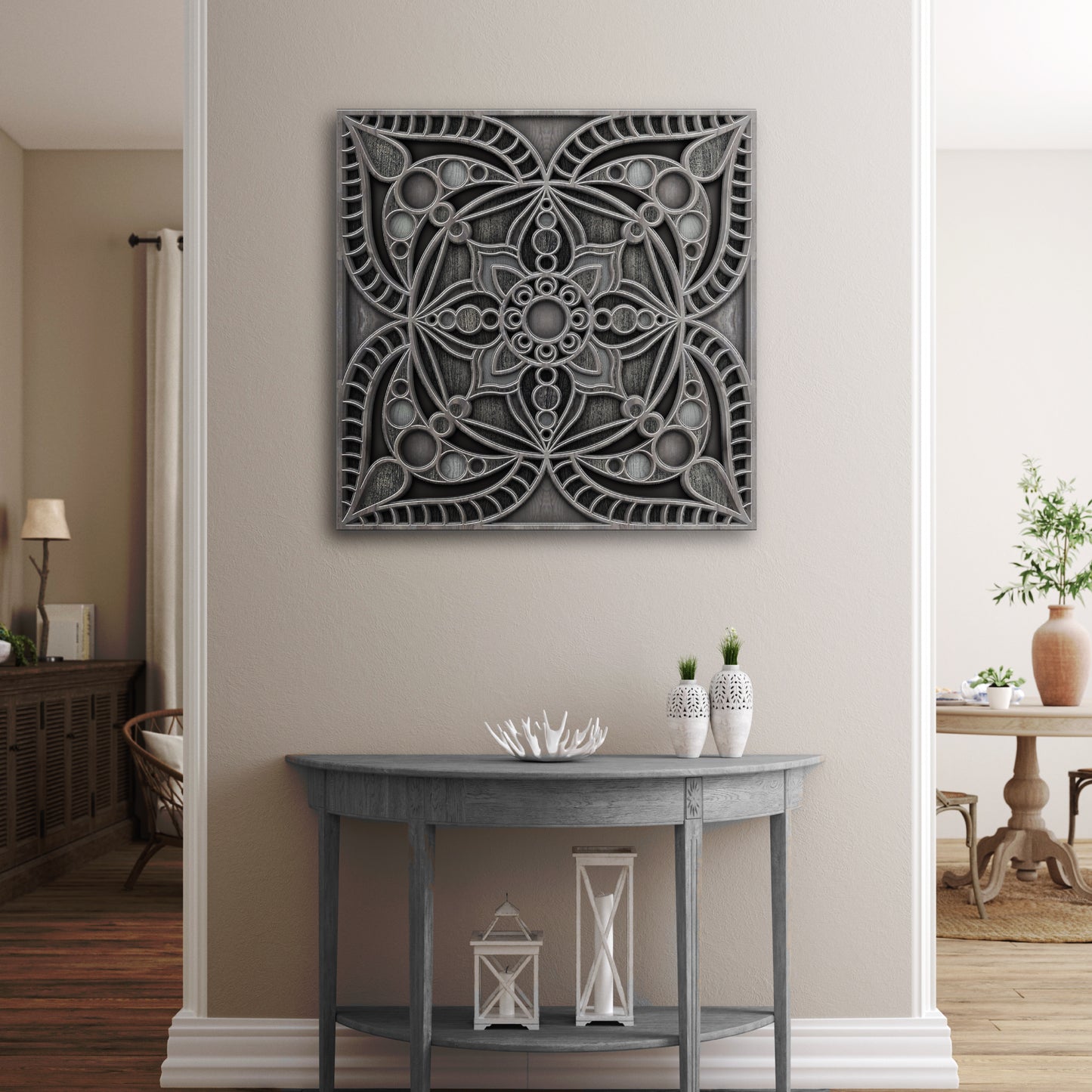 Rustic Reflection Mandala