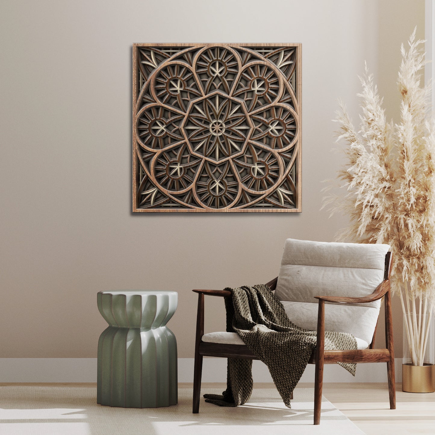 Timber Tranquility Mandala